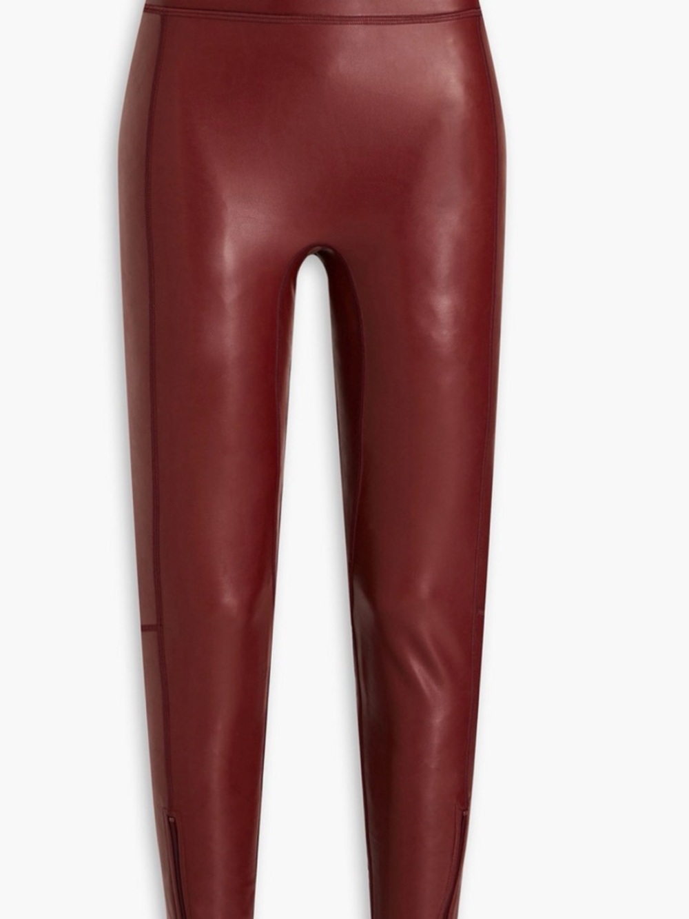 A.L.C. - Emile Cropped Faux Leather Leggings In Burgundy